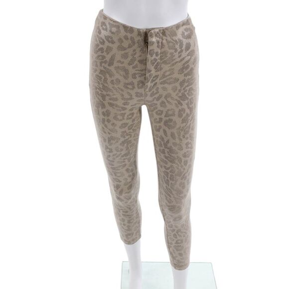 Mother Pants - Mother Womens Animal Print High Waisted Skinny Leg Pants Brown Size 00